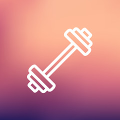 Image showing Barbell thin line icon