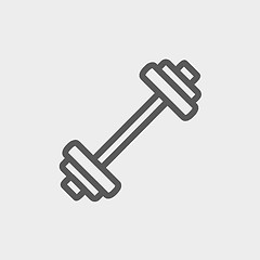 Image showing Barbell thin line icon