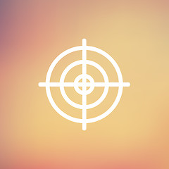 Image showing Crosshair target thin line icon