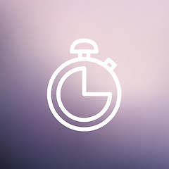 Image showing Stopwatch thin line icon