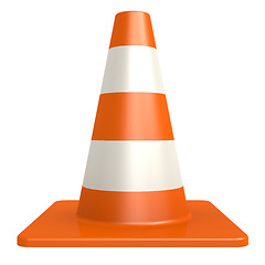 Image showing Traffic cone isolated with white background