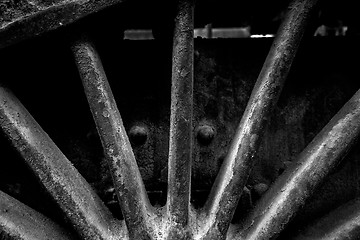 Image showing Industrial worn metal closeup photo