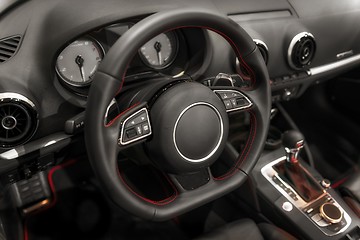 Image showing Luxury car interior angle shot