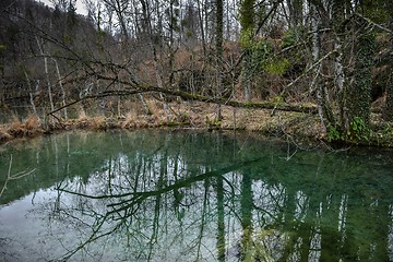 Image showing Small Pond at Plitvice lakes national park