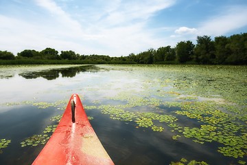 Image showing Canoe on a Lake