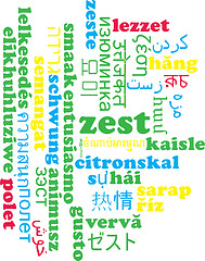 Image showing Zest multilanguage wordcloud background concept