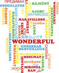 Image showing Wonderful multilanguage wordcloud background concept