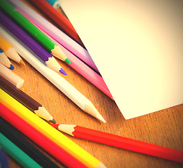 Image showing set of colored pencils