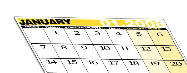 Image showing diary january presp