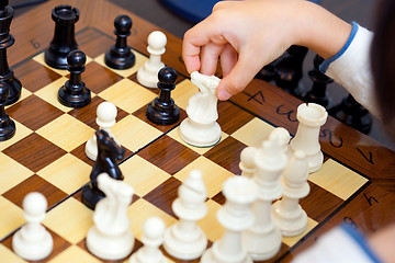 Image showing boy playing chess