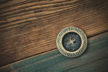 Image showing vintage metal Button for clothes