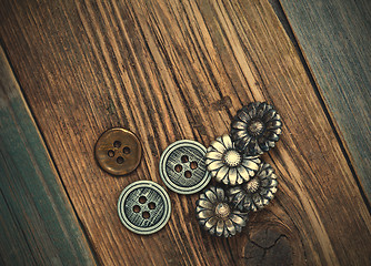 Image showing several vintage buttons