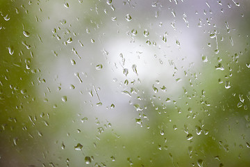 Image showing rain drop on glass