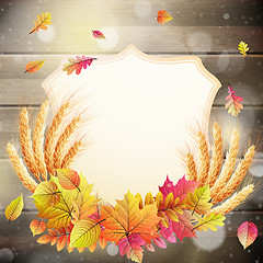 Image showing Autumn background with colorful leaves. EPS 10