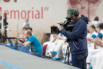 Image showing Cameraman filming