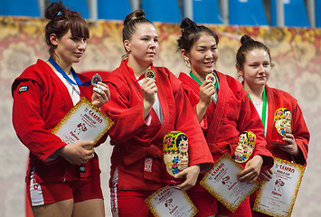 Image showing Awardees on podium