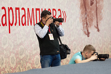 Image showing Two photographers