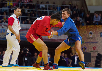 Image showing Emil Khasanov (R) vs Evgeniy Sukhomlinov (B)