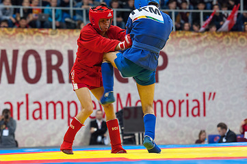 Image showing Kanzhanov B. (Red) vs Umbayev N. (Blue)