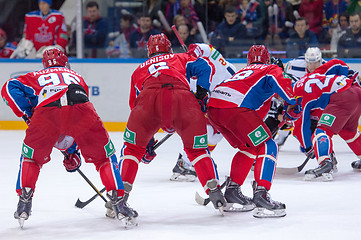 Image showing CSKA team on faceoff