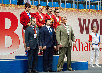 Image showing Awardees on podium