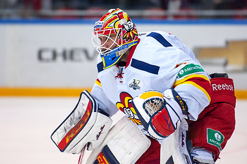 Image showing H. Karlsson (1), goaltender of Yokerit team