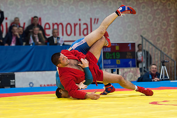 Image showing Emil Hasanov (R) vs Evgeniy Sukhomlinov (B)