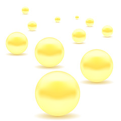 Image showing Set of Yellow Pearls