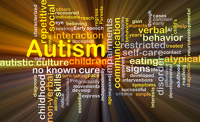 Image showing Autism background concept glowing