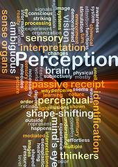 Image showing Perception background concept glowing