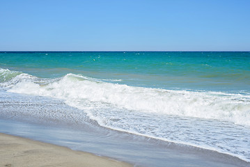 Image showing Sand of beach Mediterranean sea