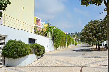 Image showing Colorful modern apartment blocks