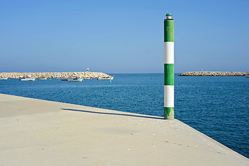 Image showing Pole on the pier