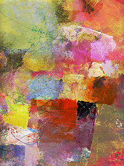 Image showing abstract oil painting on canvas