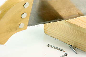 Image showing hand saw detail