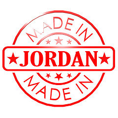 Image showing Made in Jordan red seal