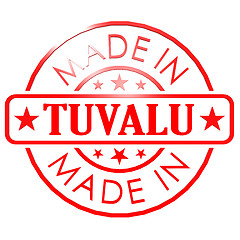 Image showing Made in Tuvalu red seal