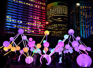 Image showing Participants enjoying Affinity light at Vivid Sydney