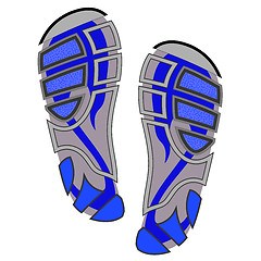 Image showing Clean  Sport Shoe Imprints