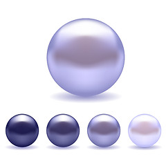 Image showing Exotic Blue Pearls Set