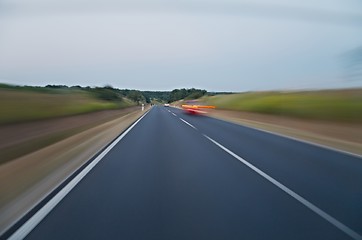 Image showing Road travel motion blur