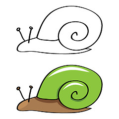 Image showing Funny snail. vector