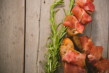 Image showing sliced prosciutto 