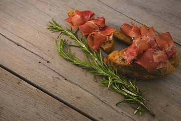 Image showing sliced prosciutto 