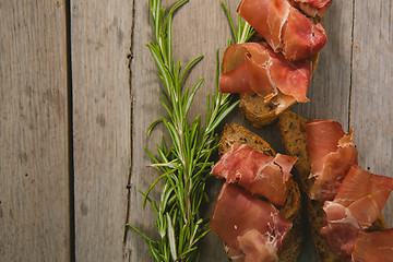 Image showing sliced prosciutto 