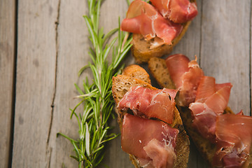 Image showing sliced prosciutto 