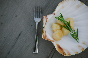 Image showing Delicious sea scallop 