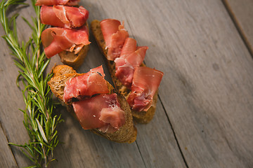 Image showing sliced prosciutto 