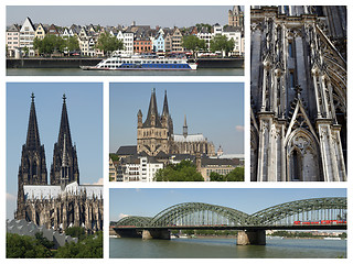 Image showing Cologne landmarks collage