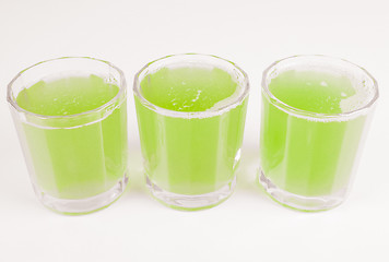 Image showing Green apple juice